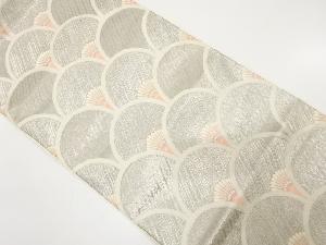 アンティーク　青海波模様織り出し袋帯（材料）